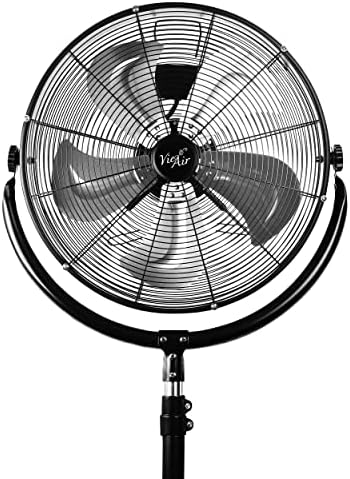 20" Industrial Heavy Duty Powerful and Quiet Metal High Velocity 360 Degree Tilting Pedistal Drum Fan, alternate view 3