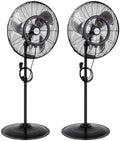 20" Outdoor Pedestal Misting Fan, High-Velocity Patio Misting Fans with 3 Speeds for Outside, Waterproof Tilting