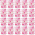 20 Pack Artificial Flower Wall Panels 24" x 16" Pink&White Faux Hydrangea and Rose Artificial Flower Backdrop