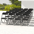 20 Pack Black Folding Chairs for School Events Wedding Party Picnic