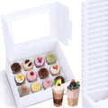 20 Pack Dessert Shooter Box with Window, 12 Count 3 oz, White in 12 Count 3 oz in White