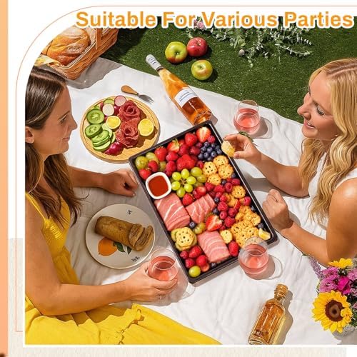 20 Pack Extra Large Charcuterie Board with Lids in Black, alternate view 2