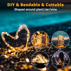 20 Pack Fairy Lights Battery Operated 7ft 20 LED Mini String Lights Twinkle Lights Silver Wire Firefly Starry, alternate view