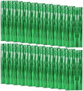 20 Pack Foil Curtain Backdrop Green Metallic Tinsel Foil Fringe Curtains Photo Booth Props for Birthday Wedding