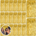 20 Pack Gold Fringe Curtain Backdrop Tinsel Streamers Birthday Party Decorations Christmas Photo Booth Backdrop