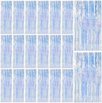 20 Pack Iridescent Backdrop Party Decorations Tinsel Curtain Party Backdrop Foil Fringe Birthday Decorations