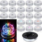 20 Pack LED Light Base Wireless Display Stand Crystal Art Colorful