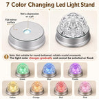 20 Pack LED Light Base Wireless Display Stand Crystal Art Colorful, alternate view 4