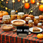 20 Pack Mini Chalkboard Signs for Food Buffet Table Reusable Catering Labels with 10 PCS Wooden Rustic Stands, alternate view