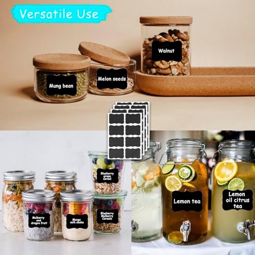 20 Pack Mini Chalkboard Signs for Food Buffet Table Reusable Catering Labels with 10 PCS Wooden Rustic Stands, alternate view