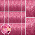 20 Pack Pink Backdrop Decorations - Tinsel Curtain Party Backdrop Foil Fringe Birthday Photo Booth Streamer