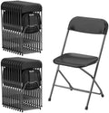 20 Pack Plastic Folding Chair, 300lb Capacity, Portable Commercial Chair Seat with Steel Frame for Office