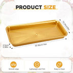 20 Pack Plastic Serving Trays for Party, Reusable Platters, Gold in approx. 14 x 6 x 1 inches/ 35.56 x 15.24 x, alternate