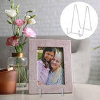 20 Pack Plate Stands for Display, Metal Photo Frame, White in Black, alternate view 4