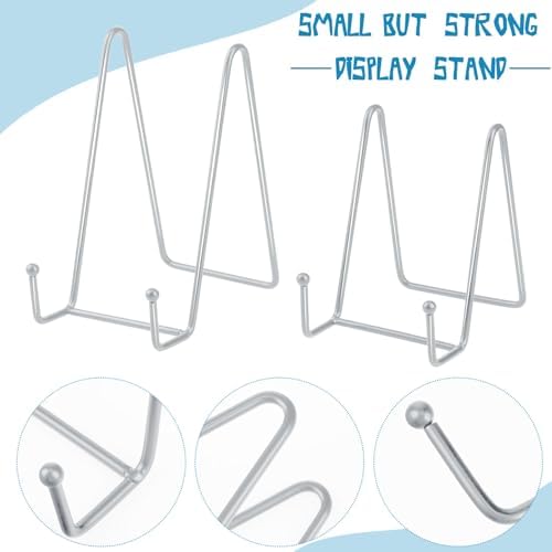 20 Pack Plate Stands for Display, Metal Photo Frame, White in Black, alternate view 6