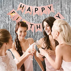 20 Pack Silver Backdrop Curtain Party Decorations Foil Fringe Backdrop Silver Tinsel Streamers Birthday, alternate view 6