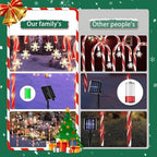 20 Pack Solar Candy Cane Pathway Lights, Warm White Christmas Yard Decor, alternate view 4
