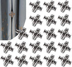 20 Pairs Magnetic Closure Clips for Indoor Outdoor Curtains - Prevent Light Leaking, Strong Weights for Pergola