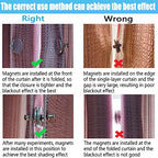 20 Pairs Magnetic Closure Clips for Indoor Outdoor Curtains - Prevent Light Leaking, Strong Weights for Pergola, alternate