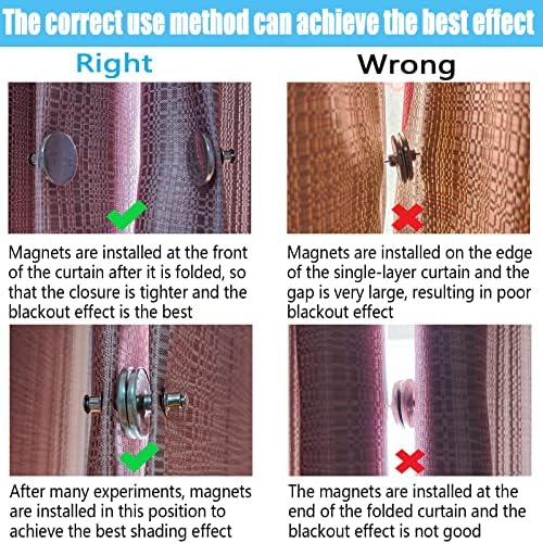 20 Pairs Magnetic Closure Clips for Indoor Outdoor Curtains - Prevent Light Leaking, Strong Weights for Pergola, alternate