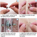 20 Pairs Magnetic Closure Clips for Indoor Outdoor Curtains - Prevent Light Leaking, Strong Weights for Pergola, alternate