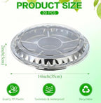 20 Pc Veggie Tray Plastic Fruit Tray with Lid Divided Serving Tray Disposable Vegetable Appetizer Snack Food, alternate view