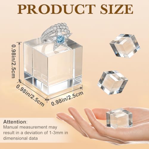 20 Pcs 1 X 1 X 1 Inch Acrylic Blocks, Clear Square Acrylic Cube in 1 X 1 X 1 Inch in Clear, alternate view 2