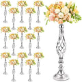 20 Pcs 20 Inch High Metal Flower Stand, Wedding Silver Centerpieces for Table, Floral Stand Elegant Vase Holder