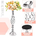 20 Pcs 20 Inch High Metal Flower Stand, Wedding Silver Centerpieces for Table, Floral Stand Elegant Vase Holder, alternate