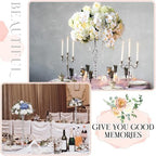 20 Pcs 20 Inch High Metal Flower Stand, Wedding Silver Centerpieces for Table, Floral Stand Elegant Vase Holder, alternate