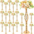 20 Pcs 22.8 Inch High Metal Flower Stand, Wedding Gold Centerpieces for Table, Floral Stand Elegant Vase Holder