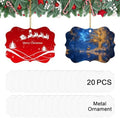20 pcs 3.9" × 2.8" Metal Sublimation Ornament Blank, Double Sided Sublimation Ornaments, Sublimation Christmas
