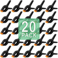 20 PCS 4.5" Heavy Duty Plastic Spring Clamps, Black Spring Clips for Backdrops, Craft Projects, Woodworking