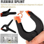 20 PCS 4.5" Heavy Duty Plastic Spring Clamps, Black Spring Clips for Backdrops, Craft Projects, Woodworking, alternate view 6