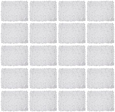 20 PCS Artificial Flower Wall Panel 24" x 16" Faux Flowers Wall Decoration White Hydrangea Flower Panels Wall