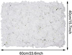 20 PCS Artificial Flower Wall Panel 24" x 16" Faux Flowers Wall Decoration White Hydrangea Flower Panels Wall, alternate view