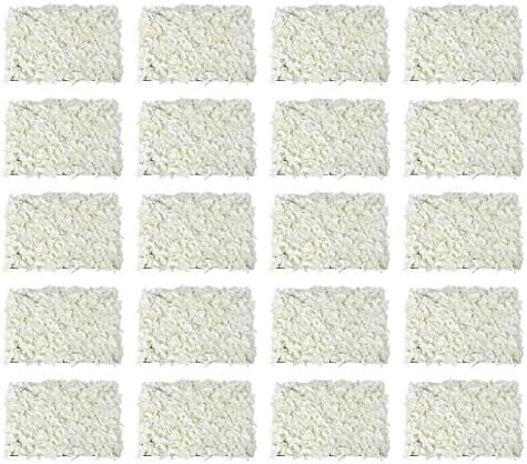 20 PCS Artificial Flower Wall Panel 24" x 16" Faux Flowers Wall Decoration Miky-White Hydrangea Flower Panels