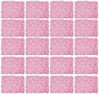 20 PCS Artificial Flower Wall Panel 24" x 16" Faux Flowers Wall Decoration Light Pink Hydrangea Flower Panels