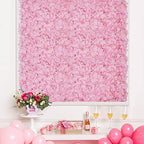20 PCS Artificial Flower Wall Panel 24" x 16" Faux Flowers Wall Decoration Light Pink Hydrangea Flower Panels, alternate view
