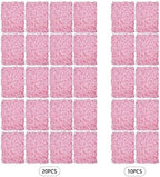 20 PCS Artificial Flower Wall Panel 24" x 16" Faux Flowers Wall Decoration Light Pink Hydrangea Flower Panels, alternate view