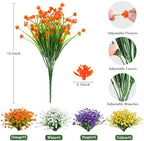 20 PCS Artificial Flowers for Outdoors, UV Resistant Fake Plants in Mix Color, alternate view 2