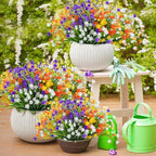 20 PCS Artificial Flowers for Outdoors, UV Resistant Fake Plants in Mix Color, alternate view 5
