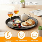 20 Pcs Black Restaurant Serving Trays Bulk, Round Tray, 11 Inch in Black, alternate view 5