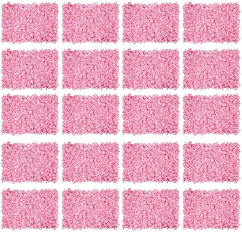 20 PCS Flower Wall Panel 24"x16" Artificial Flowers Wall Decoration Decorative Hydrangea Flower Panels for Home