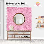20 PCS Flower Wall Panel 24"x16" Artificial Flowers Wall Decoration Decorative Hydrangea Flower Panels for Home, alternate