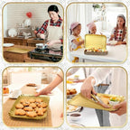 20 Pcs Gold Serving Trays and Platters Bulk Disposable Paper Rectangle Gold Party Platters Decorative Food, alternate view 5