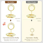 20 Pcs Gold Table Number Holders, 2.5-Inch Place Card Holders With Widened Base, Wire Photo Stands for Tables, alternate view