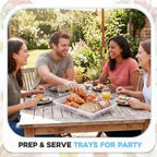 20 Pcs Large Plastic Tray for Serving Food, 16 x 11 Inch, Clear in about 16 x 11 x 1.2 inches/ 40 x 28 x 3 cm in, alternate
