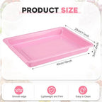 20 Pcs Large Plastic Tray for Serving Food, 16 x 11 Inch, Light Pink in about 16 x 11 x 1.2 inches/ 40 x 28 x 3, alternate