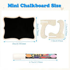20 PCS Mini Chalkboards Signs, 4 x 3 Small Chalkboard Labels with Stands in Black, alternate view 3